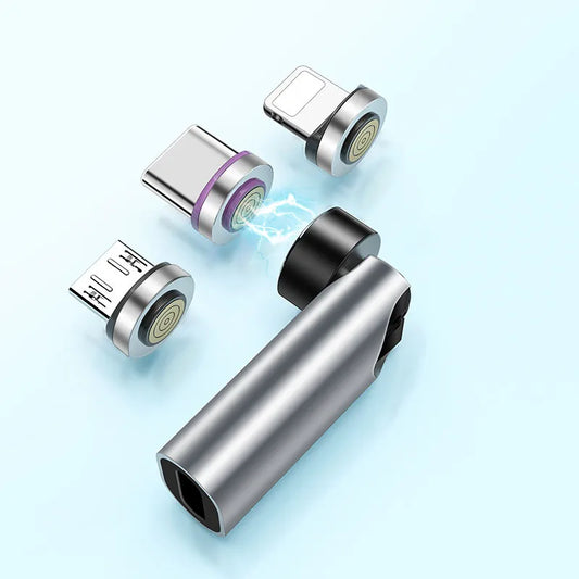 540° Degree Rotating Magnetic Wire Fast Charging PD 5A Adapter for Mobile Phone Accessories Type-C Data Transfer Cable Connector