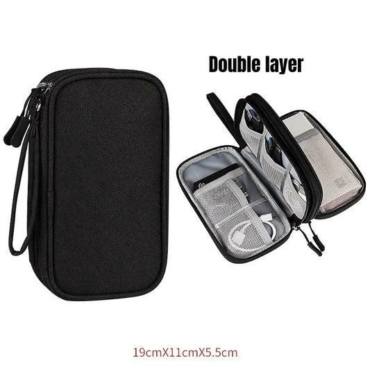 Portable Digital Storage Bag USB Gadget Waterproof Cable Organizer Pouch Electronics Devices Accessories Pack Supplies Storage