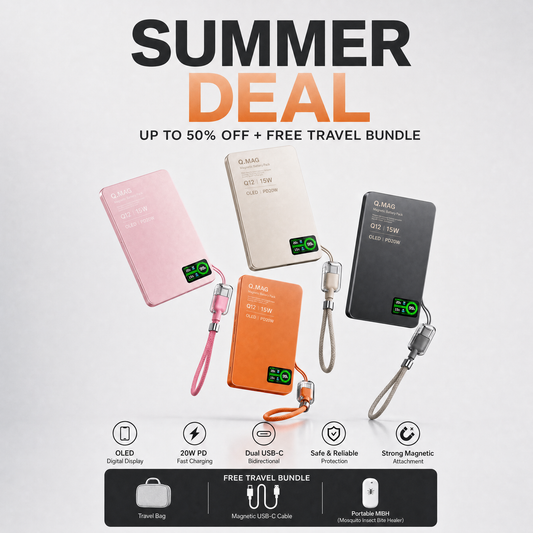 Q.Mag" - Wireless Magnetic Powerbank