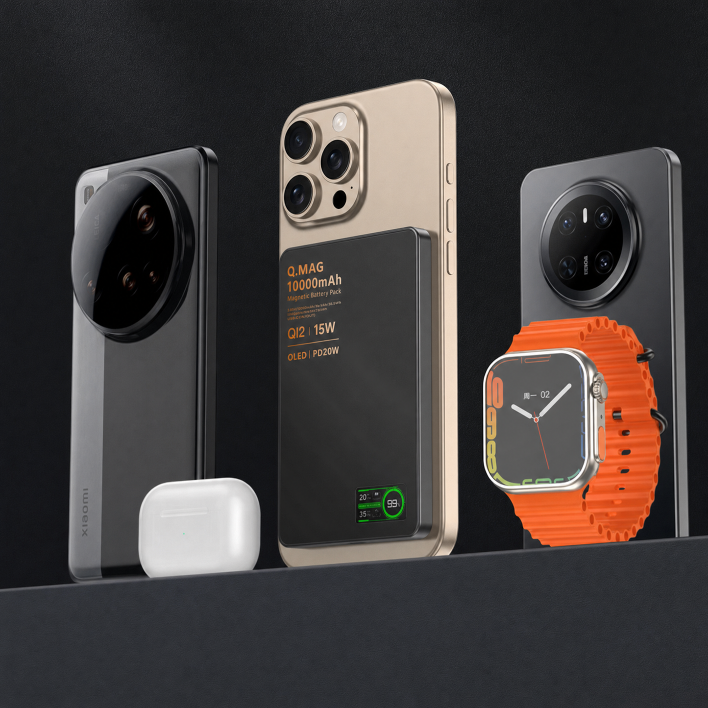 Q.Mag" - Wireless Magnetic Powerbank